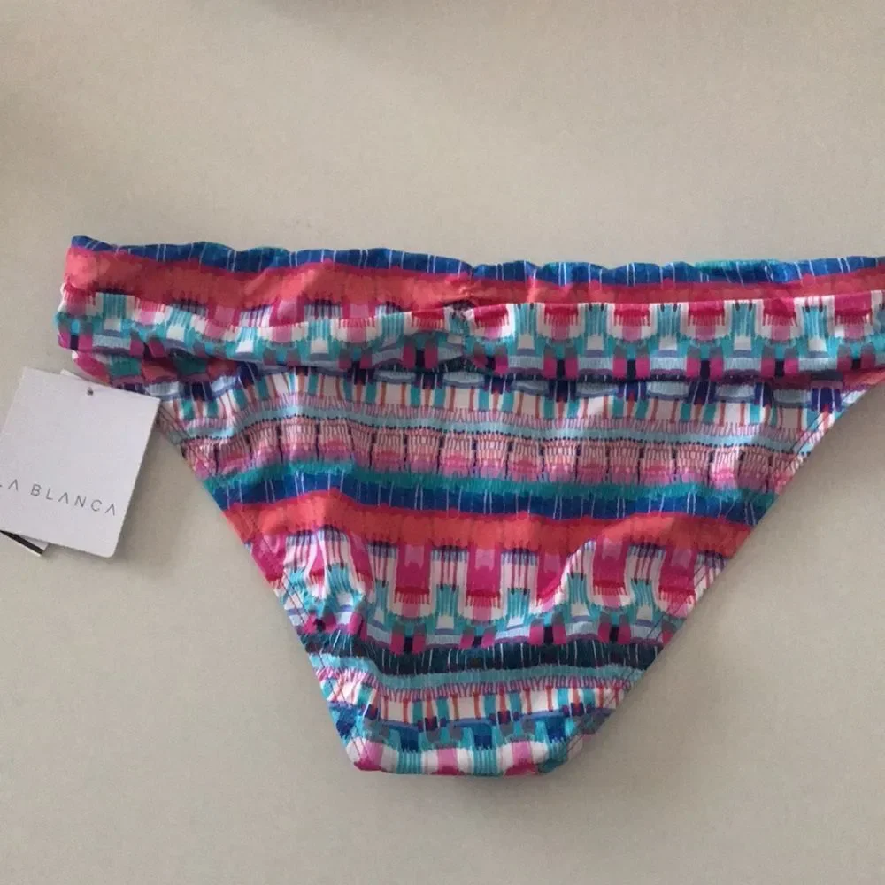 La Blanca Jive Banded Bikini Bottom size 8